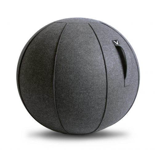 Vivora Luno Anthracite Felt Seating Ball Chair for exercise home use or office